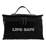 jojofuny Lipo Safe Bag: Fireproof Explosionproof Bag Large Capacity Lipo Battery Storage Guard Pouch for Charge & Storage 7.3x4.3x3.3 Inch