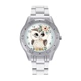 NTVOWPZO Three-Hand Analog Stainless Steel Watches for Men Easy Reader