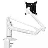 Xoiasth Single Monitor Desk Mount, Gas Spring Monitor Arm, Adjustable Height and Angle, with Clamp/Grommet Mounting Base, Support Max 34 Inch Computer Screen, Up to 10kg (E)
