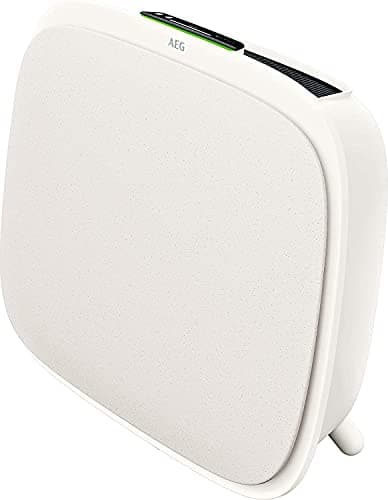 AEG AX51-304WT Air Purifier (Antibacterial Filter, Removes 99.9% of Bacteria from the Air, LED Display, WiFi Application, Airflow up to 59 m², Auto Mode, Quiet 26 dB) - White