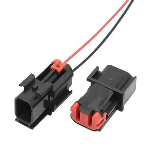 Car Connector 2 Ways Male Auto Plastic Housing Plug Electrical Water Proof Cable Wiring Connector 7122-1823-30 with 15cm Wires(1 x Male)