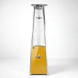 Lava Lite Amalfi Studio Collection Patio Heater by Lava Heat Italia, (Stainless Steel + RAL 1018, Natural Gas)
