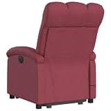 HGLADYU Electric Stand Up Massage Recliner Chair for Elderly with Power Lift, 135 Degree Tilt, 6 Massage Points, and Side Pocket, Wine Red Fabric