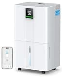 5000 Sq.Ft Most Efficient Energy Star 2026 Wi-Fi Dehumidifier, Max 80 Pints Smart Compressor Dehumidifier for Basement with Drain Hose, Intelligent Humidistat, Auto Defrost for Bedroom, Home, Bathroom