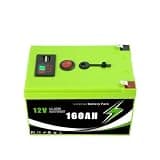 LINFEWXZNBG Lithium Battery 12V 200Ah LiFePO4 Solar Battery with Advanced Management System (BMS) for Backup Power&RVs(160Ah Portable Power)