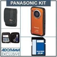 Panasonic HM-TA20 Waterproof Mobile Camcorder kit - Orange - with 8GB SD Memory Card, Camera Case, Professional Lens Cleaning Kit