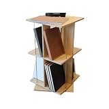 WANGHAI2024M Bookcases Rotatable 2-Tier Multi-Purpose Freestanding Bookshelf Wooden Record Storage Rack for Home Office