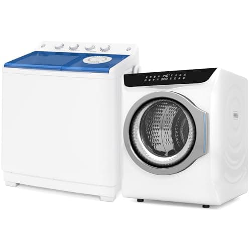Auertech Washer and Dryer Combo Set, 48 lbs Twin Tub Washing Machine with Drain Pump, 2.8 Cu.Ft Electric Clothes Dryer with Boot Dryer, Large Washer and Dryers for Apartment Home