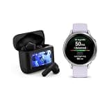 Garmin Venu 4 41mm Silver/Periwinkle Smartwatch Bundle with T710 Earbuds
