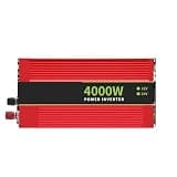 Car Inverter DC 12V 24V to AC 110 Voltage 60Hz 4500/3500/2500/1600W PowerConverter(4000-BLACK)