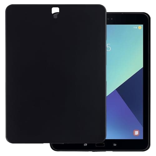 OAGELIM Case Compatible with Samsung Galaxy Tab S3 9.7 SM-T825 3G LTE, Lightweight Soft TPU, Anti-Scratch Ultra Slim Protective Tablet Cover, Shockproof Shell Impact Resistant(Black)