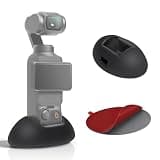 Raywowo Silicone Stand Base for DJI Osmo Pocket 4/3, Non-Slip Desktop Support Mount with Charging Port Access, Lightweight Portable Camera Holder for Vlogging and Live Streaming Black