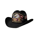 Simnek 250th Anniversary Hat, Retro Patriotic Cowboy Novelty Hats 1776–2026, Independence Day Themed Cowboy Cap, Unisex