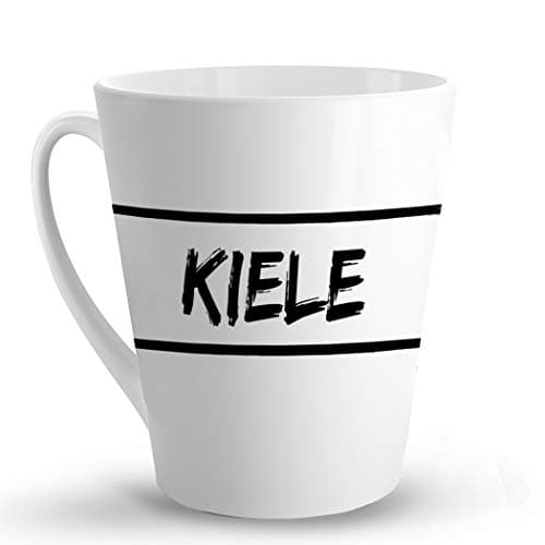 Makoroni - Kiele Female Name - 12 Oz. Unique Ceramic Coffee Cup, LATTE MUG