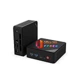 Mini PC, 1 Year Office 365, Intel Pentium Gold 6500Y (up to 3.4GHz), 16GB RAM 256GB SSD, Windows 11 Desktop Computers for Home Office Business Students, Triple 4K Display via USB-C/HDMI/DP, WiFi, BT