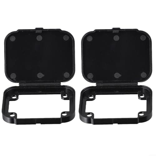 50A Flush Mount Bracket Panel Cover for, Heavy Duty Socket Base for RV Marine Yacht Bus Truck, Black Plastic Housing with Silver-Plated Copper Contacts, High Current Wiring Solution(2pcs)