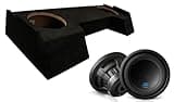 American Sound Connection Compatible with 2019-2025 Dodge Ram Crew Cab S-W12D2 Dual 12" Loaded Sub Box Enclosure Bundle