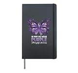 In May We Wear Purple Fibromyalgia Awareness Hardcover Journal, Black