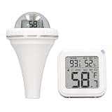 Includes Rope - Wireless Floating Pool Thermometer with Digital LCD Receiver - IP67 Temperature Gauge - 328 Foot Transmission Range - Accuracy ± 1 ℃ - Displays Celsius and