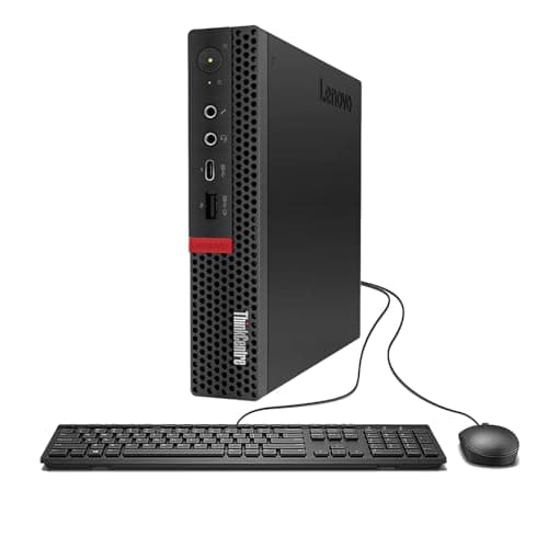 Lenovo ThinkCentre M720Q Tiny PC Desktop Computer, Core 9100, 8GB DDR4 RAM, 256GB SSD, Keyboard & Mouse, Support 4K, WiFi, Win 11 Pro (Renewed)