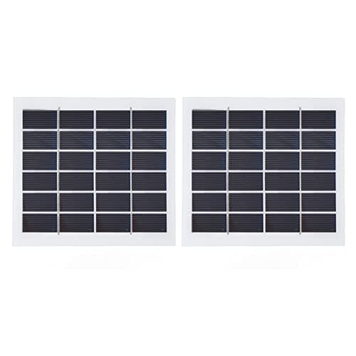 2 Pcs Portable Solar Panel 2W 6V Mini Solar Cells, Monocrystalline High Conversion Efficiency Solar Panel for Household Lighting System, Compact Lightweight Design for Indoor Outdo