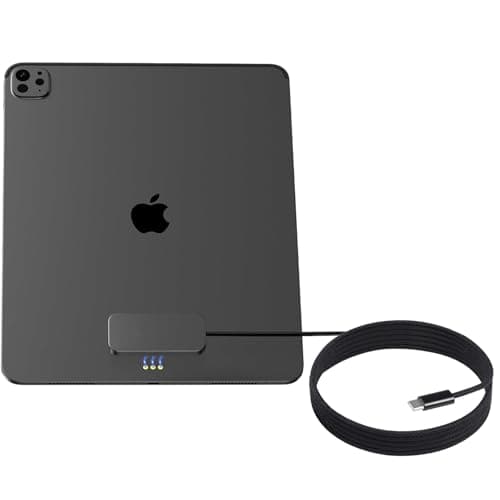 Tonton Magnetic Wireless Charger for iPad Pro 11" (1st/2nd/3rd/4th Gen) & iPad Air 11" M4(2026)/M3/M2 & Air 10.9" (4th/5th), 18W Fast Charging Smart Connector Charging Pad with 6.6FT USB-C Cable