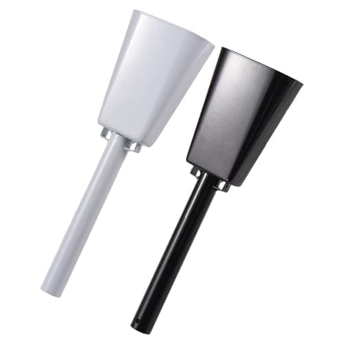 Jeffergarden 2 Pack Cowbells with Handle, Sturdy Cheering Bell for Sporting Events, Football Games or Public Markets, AttentionGrabbing, DIY Friendly, Ergonomic and Durable Musical (25x7.7x4.3cm)