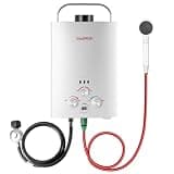 GasBRUH Tankless Water Heater Outdoor, 1.58 GPM, 6L Portable Propane Camping Water Heater with Overheating Protection for Outdoor,RV,Camping