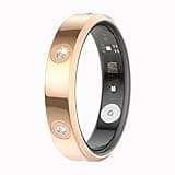Smart Ring for Women Fitness Tracker Fitness Ring Health Ring with Diamonds with Sleep Monitor Heart Rate for Android iOS Rosegold 10#
