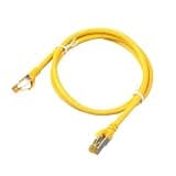 OEOZTELKT Cat6a PVC Ethernet Cable 1m Yellow STP Shielded Network Patch Cord 10Gbps Tested