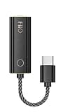 FiiO JadeAudio KA1 Headphone Amps Amplifier Tiny USB DAC High Resolution 3.5mm Lossless for Smartphones/PC/Laptops/Players(Type C, Black)