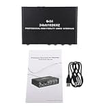 Tissting 2-Channel USB Audio Interface - XLR TRS Input with 192KHz/24Bit, Phantom Power & Loopback for Recording, Streaming, Podcasting on Computer & Phone