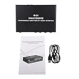 Tissting USB Sound Interface Recorder - 2-Channel XLR TRS High Impedance Input with Phantom Power, 192KHz/24Bit for Music Recording on Computer & Phone, 6.8 x 4.7 x 1.9 Inch