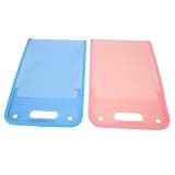Chiyyak Plastic Vertical File Folders, Tear-Resistant A4 Document Organizer for School Office, Large Capacity Folder 2pcs (Pink Blue)
