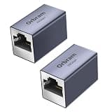 Orbram Cat 8 Ethernet Cable 15FT White Braided Bundle with Ethernet Extender Coupler 2pack 10Gbps
