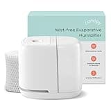 Canopy Bedside Humidifier 2.0, White, 36 HR Run Time, 2.5L Capacity - Reading Light & White Noise - Alleviate Symptoms of Allergies, Flu, Cold, Dry Skin - Humidifier, Filter, Power Cord & Adapter