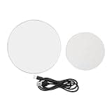 360 Degree Rotating Display Stand, Electric Motorized Turntable with USB Cable, Plastic Glass Rotating Stand for Photography, Jewelry Watch Cake Showcase (White)