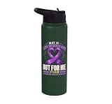 Purple Ribbon Lupus Awareness Month Stainless Steel Insulated Water Bottle