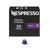 Nespresso Capsules Original, Arpeggio, Dark Roast Espresso, 20-Count (Pack of 1) Espresso Coffee Pods