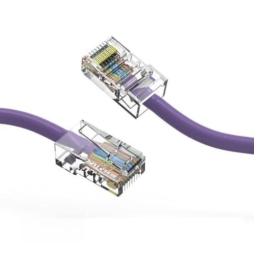 ACCL 5Ft Cat5E UTP Ethernet Network Non Booted Cable Purple, 1 Pack