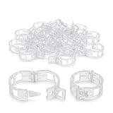 JUKOOE 300 Pcs Tomato Clips, 1.2" Plastic Plant Support Clips for Trellis & Twine, Reusable Garden Clips for Grape Vines, Climbing Vegetables and Flowers to Grow Upright (Round Clips)