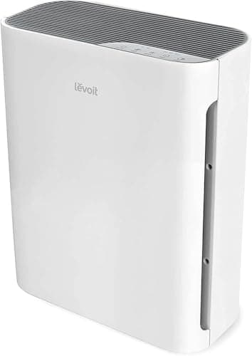 Levoit Air Purifier for Home Bedroom, Quiet Clean with Washable Pre-Filter for Dander, Smoke, Dust, Pollen, AHAM VERIFIED, Odor Eliminators for Medium Sized Rooms, Pet Hair Remover, Vital 100, White