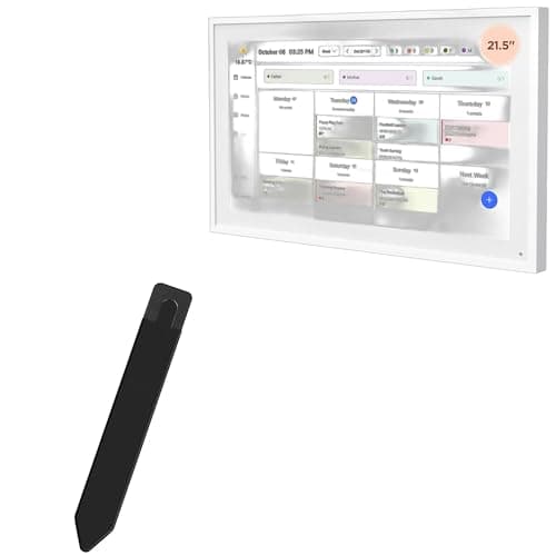 BoxWave Stylus Pouch Compatible with DASFIWO Digital Calendar (21.5 in) - Stylus PortaPouch, Pen Stylii Holder Carrier Portable Self-Adhesive - Jet Black