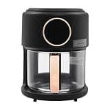 Glass Air Fryer 4.44Qt, 1200W 8 Preset Digital Airfryer with Touchscreen