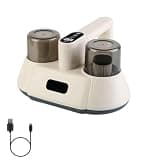 72,000 Taps/Min Mattress Vacuum with UV-C Light Cordless Handheld Dust and Allergen Remover, 9000PA and 15000PA Dual Suction, Double Dust Cup, 3 Washable Filters, USB-C Rechargeable, for Bed Sofa Carp