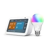 Echo Show 5 with Amazon Basics Smart Color Bulb