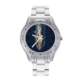 NTVOWPZO Three-Hand Analog Stainless Steel Watches for Men Easy Reader