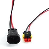 LABRIMP Electrical Copper Car Connector 5pcs Plug with Waterproof Wire Harness Pigtail Terminal Socket Dustproof for Wiring Vehicle Motorcycle
