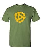 The Goozler DJ 45 RPM Adapter - Spider Record dj Music Tee Shirt T-Shirt, XL, Army