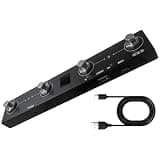 4 Button Wireless MIDI Foot Controller - Bluetooth Portable Pedal for Loop Pedal Tuner Switching Control